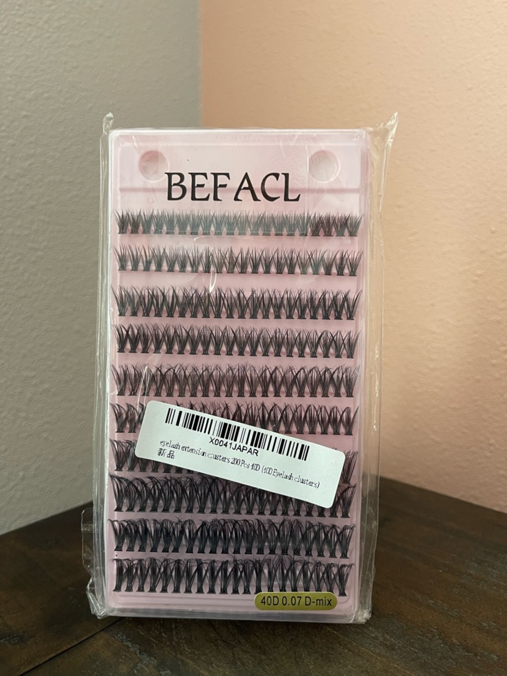 BEFACL Eyelash Cluster Extensions_Black_Long Individual_40D_200 Pcs